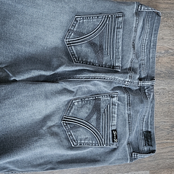 SEVEN 7 Jeans Womens Size 10 Straight Leg Pants Distressed Black Denim Seven7 - Picture 2 of 12